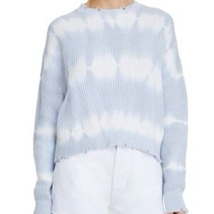 Pistola Blue and White Crew Neck Sweater with Relaxed Fit
